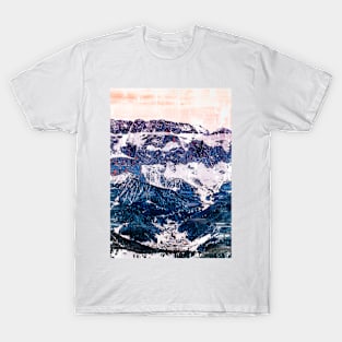 Abstract Snowy Mountain Range. For Mountain Lovers. T-Shirt